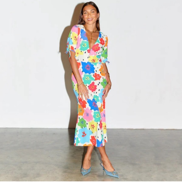 Never Fully Dressed Dotty Morgan floral midi dress size 6 - Picture 1 of 8